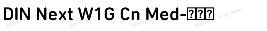 DIN Next W1G Cn Med字体转换